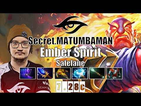 Ember Spirit Safelane | Secret.MATUMBAMAN | STRONGEST CARRY PLAYER IN EU | 7.28c Gameplay Highlights