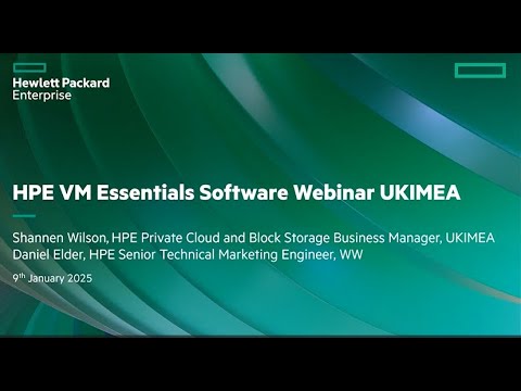 HPE Morpheus VM Essentials Software Introduction Webinar