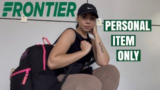 10 DAYS TRAVELING OUT OF A BACKPACK | Frontier personal item only | packing tips | travel hacks