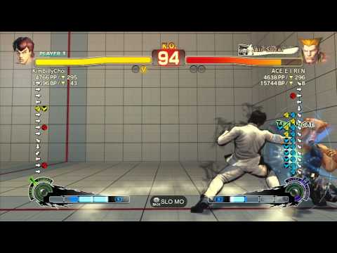 SSF4 AE 2012: KimBillyChoi (Fei Long) vs ACE E I RI N (Guile) - Xbox Live Ranked Match