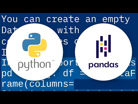 Create Empty Dataframe With Column Names