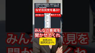 なぜ自民党を選ぶ？？みんなの意見を聞かせてくれ