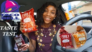 TRYING TACO BELLS NEW SPICY TORTILLA CHIPS |  Taste Test