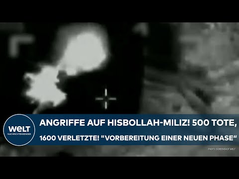 Video Thumbnail: LIBANON: Angriffe auf Hisbollah-Miliz! 500 Tote, 1600 Verletzte! "Vorbereitung einer nächsten Phase"