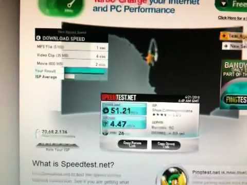 Shaw Internet Nitro Speed Test