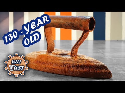 Rusty antique iron (1890) - restoration