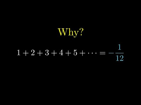 Why does sum of all Natural Numbers = -1/12? | Manim |