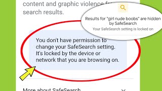 Google SafeSearch Fix don