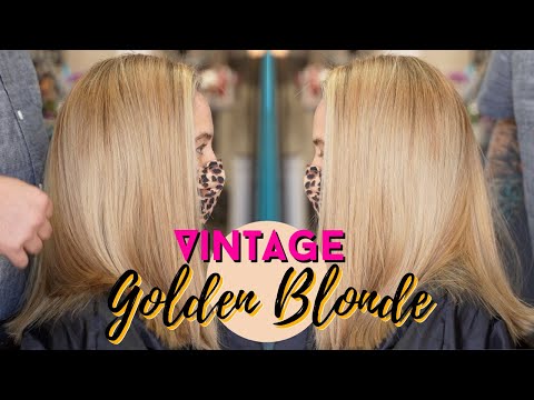 Vintage Golden Blonde Balayage + Money Piece | Full...