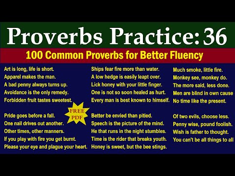 100 Common Proverbs Practice for Effortless English Conversations #proverbs #fluentenglish