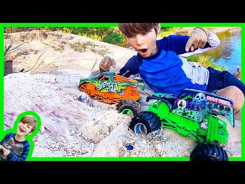 Monster Truck Sand Avalanche!
