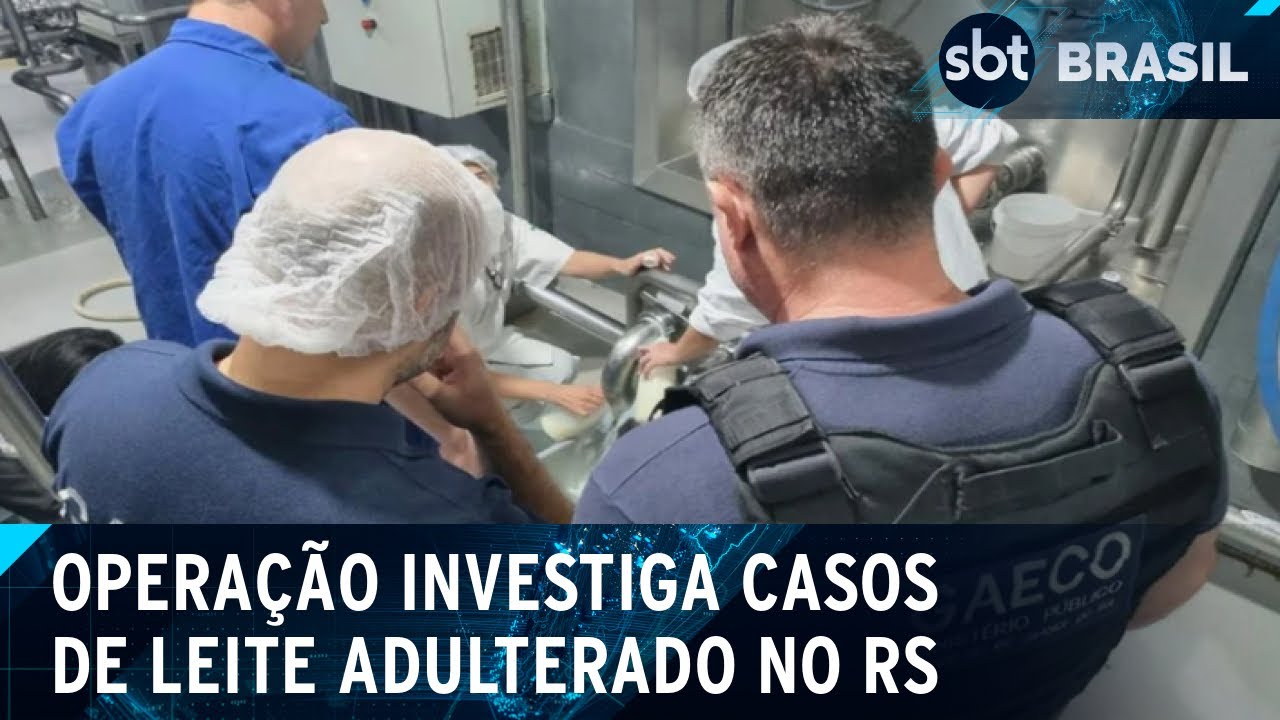 Leite com soda cáustica: operação no RS prende envolvidos em fraude | SBT Brasil (11/12/24)