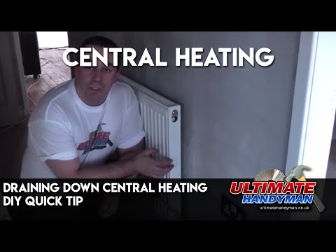 Draining down central heating