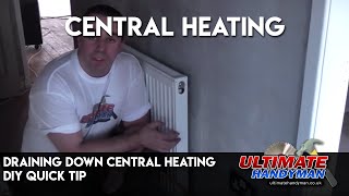 Draining down central heating