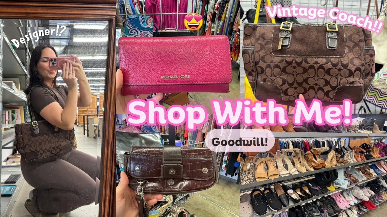 Come thrift with me! Vintage Coach Bag | Goodwill Shopping!!