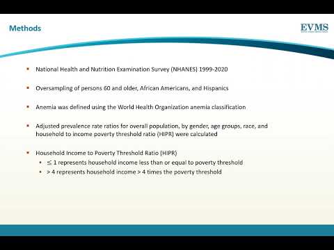 Thumbnail image of video presentation for Anemia Prevalence Time Trends and Disparities in the US Population: Examination of NHANES 1999-2020