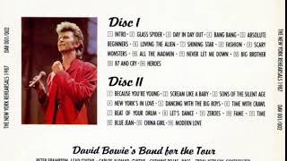 David Bowie New York april 1987 Rehaersals for the glass spider tour ( audio )