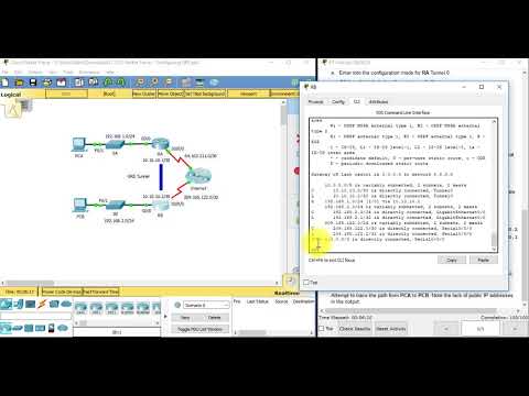 7.2.2.3 Packet Tracer - Configuring GRE
