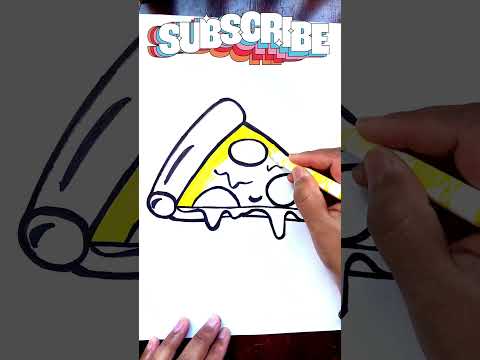 "Easy & Fun Pizza Slice Drawing and Coloring for Kids! 🍕✨ | Learn Colors & Draw with Me!"