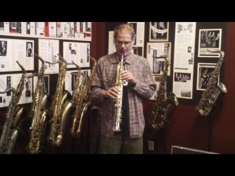 Jeff Collins play tests a Yanagisawa Sterling Silver soprano sax