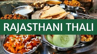 Indian Thali (थाली) - Eating Indian Food (Rajasthani Cuisine - राजस्थानी खाना) in Jodhpur, India