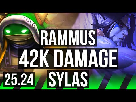 RAMMUS vs SYLAS (JGL) | 42K damage, 13/3/27, 5k gold comeback | EUW Master | 25.24