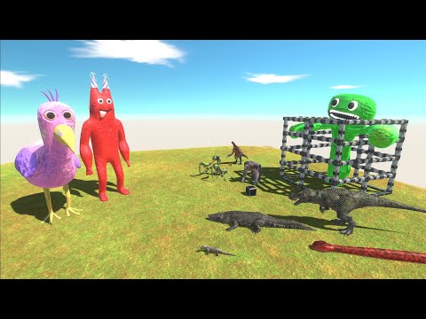Banban and Opila Bird Rescue Jumbo Josh From T rex Dinosaurs - Animal Revolt Battle Simulator