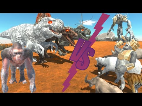 GORO + INDOMINUS REX + GIGANOTOSAURUS + JP3 SPINO VS ALL FACTIONS X2 BOSSES  - ARBS
