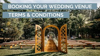 Booking Your Wedding Venue | Terms and Conditions