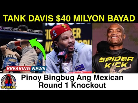 Pinoy NAMBUGBUG Ng Mexican Round1 Knockout | Tank Davis $40 Milyon Bayad Kontra Jake Paul