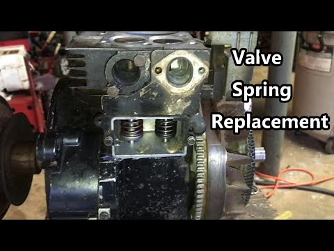 Exhaust Valve Spring Replacement Briggs & Stratton Flathead 6 5 HP Small Engine Valve Job Procedure