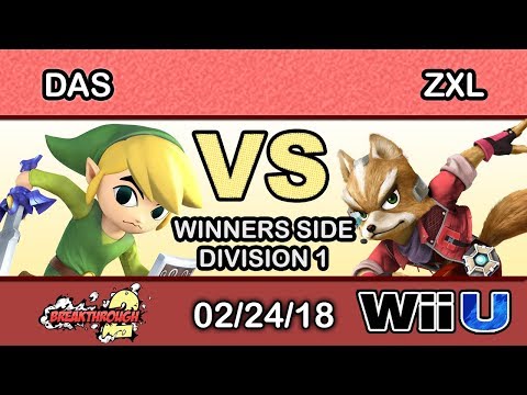 Breakthrough 2 - Ash Fstep | Das (Toon Link) Vs. 8BR | Zxl (Fox) Winners Side - Smash 4