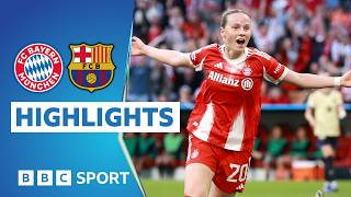 Goalscorer Kett & manager sent off as Bayern hold Barcelona | Women's Champions League | BBC Sport