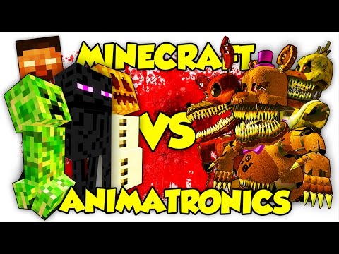 MINECRAFT CONTRO GLI ANIMATRONICS DI FNAF! - Gmod ITA Funny Moments