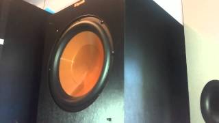 Klipsch R 10 SW in cinematic action. HIGH QUALITY BASS