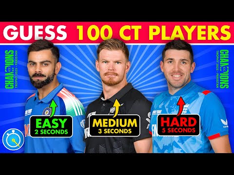 Guess 100 Players | Champions Trophy 2025 Edition | Cricket Quiz