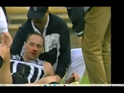 Courage from Roger Delaney BIG HIT from Paul McCormack AFL Fight/Melee
