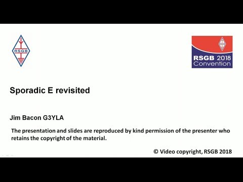 RSGB Convention 2018 lecture - Sporadic E revisited - is it any clearer?