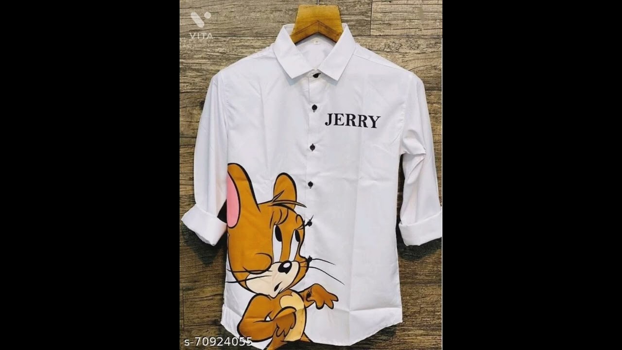 tom & jerry printed ready made shirt / copy link and download and get special discount