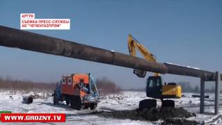 В Аргуне ведется строительство воздушной линии газопровода 
