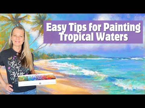 Paint A Gorgeous Tropical Beach In Soft Pastel With My Easy Techniques!