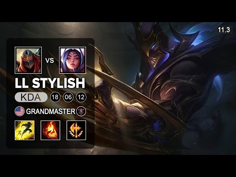 LL Stylish Zed Mid vs Irelia - NA GrandMaster Patch 11.3