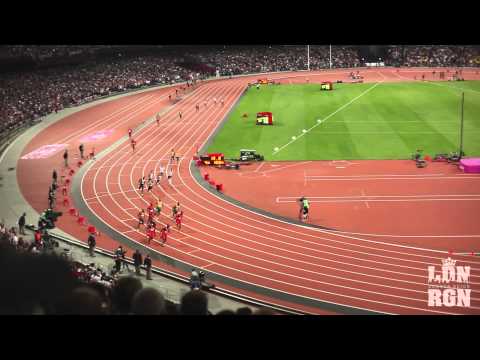 4x100m Relay Final London Olympics 2012 Usain Bolt, Yohan Blake... - New WR 36.84s HD