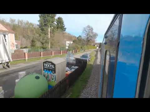 Čerčany - Zruč nad Sázavou / POHLED NA TRAŤ Z KONCE SOUPRAVY / 4K KVALITA