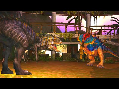 INDOMINUS REX GEN 2 VS PACHYGALOSAURUS | JURASSIC WORLD THE GAME