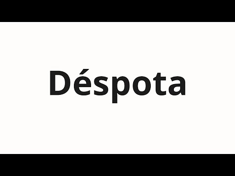 How to pronounce Déspota