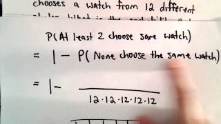 Probability Problem Involving ' At Least ' and ' Complements '