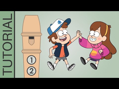 Gravity Falls Theme Song - Recorder Notes Tutorial