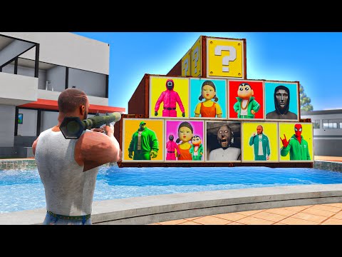 😂Opening SQUID GAME Mystery Containers in Indian Bike Driving 3D | GTA 5