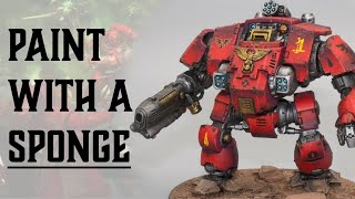 SPONGE PAINT A BLOOD ANGELS REDEMPTOR DREADNOUGHT FOR WARAHMMER 40k